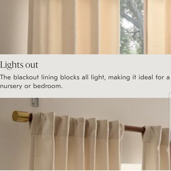 West Elm Worn Velvet Blackout Curtain, Alabaster (Set of Two) - Picture 6 of 8